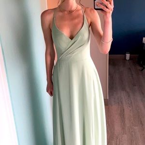 Sage full length dress